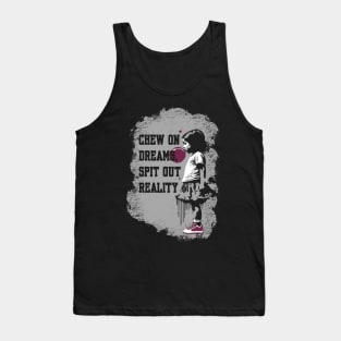 Little girl with pink bubble gum Tank Top